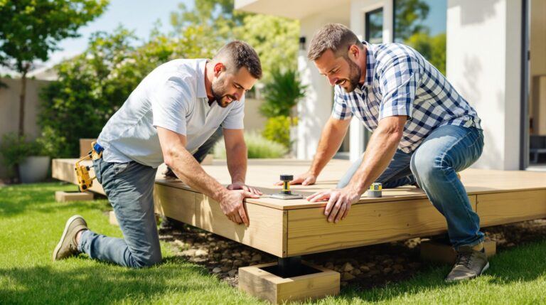 construire terrasse bois sur plots